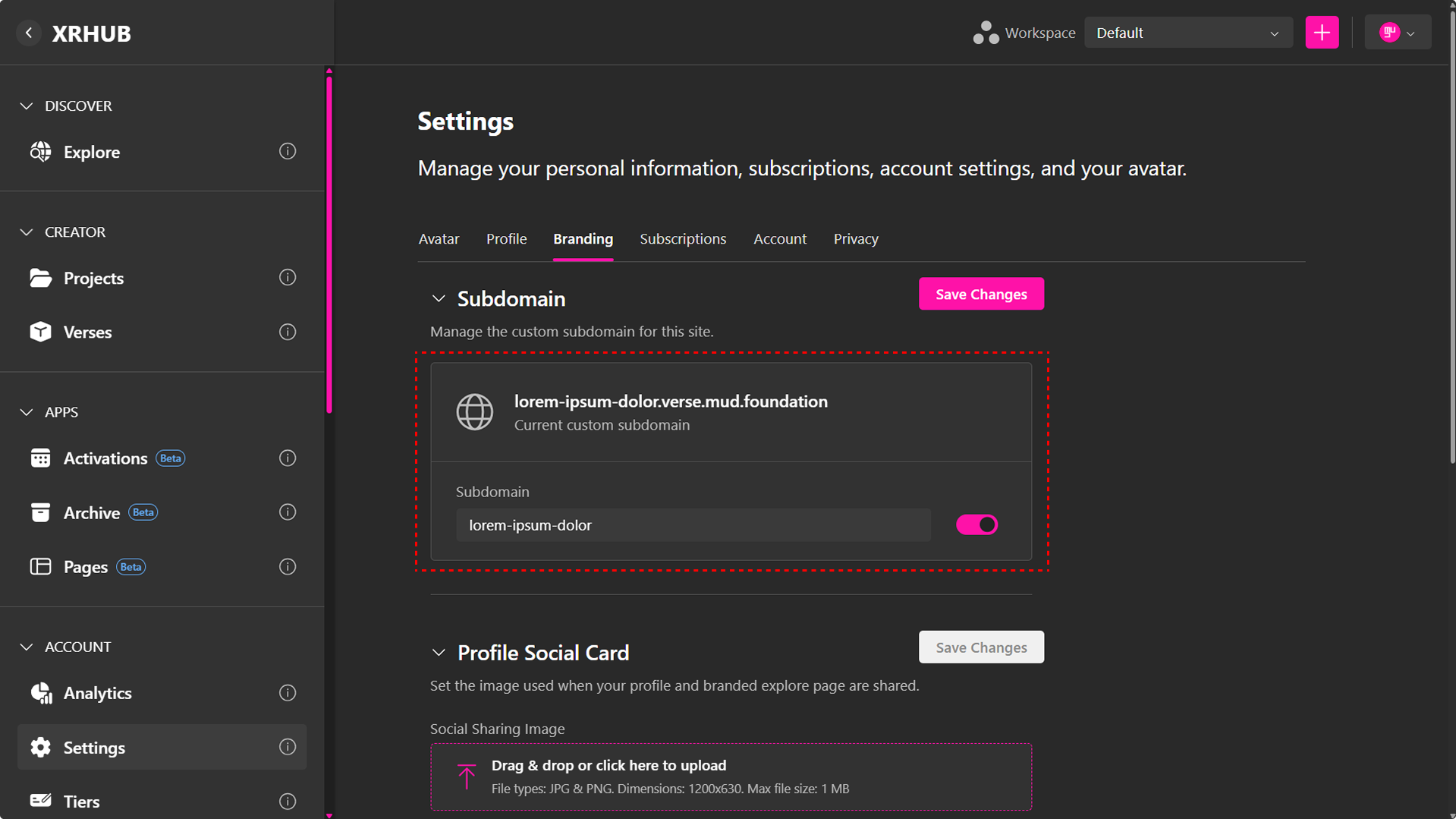 Create custom Avatar