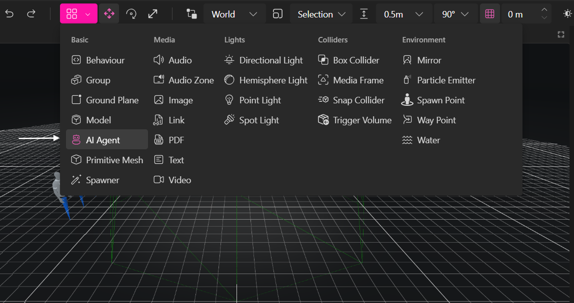 AI Agent in Elements Menu